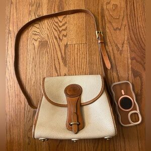 Dooney & Bourke Cream and Tan Leather Bag